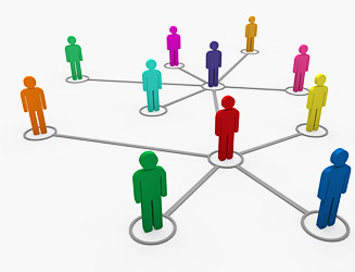 Image depicting a network of men