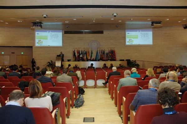 L'Auditorium Biagio d'Alba durante la Conferenza sugli antimicrobici