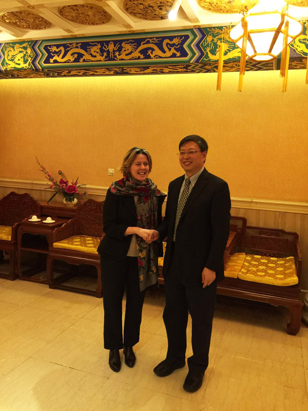Il Ministro Lorenzin con il Vice Ministro Sun Xianze della China Food and Drug Administration