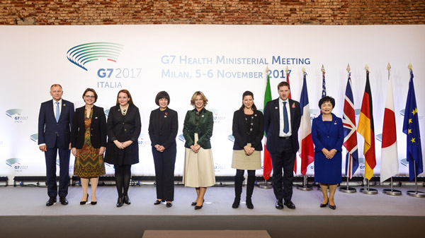 Foto di famiglia della Riunione dei Ministri della salute del G7