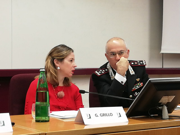 Il ministro Grillo insieme al generale Giovanni Nistri, comandante generale dell'Arma dei Carabinieri