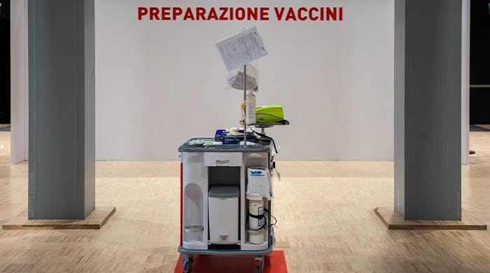 Centro vaccini anti Covid-19 all'interno della "Nuvola", il Centro congressi dell'Eur di Roma