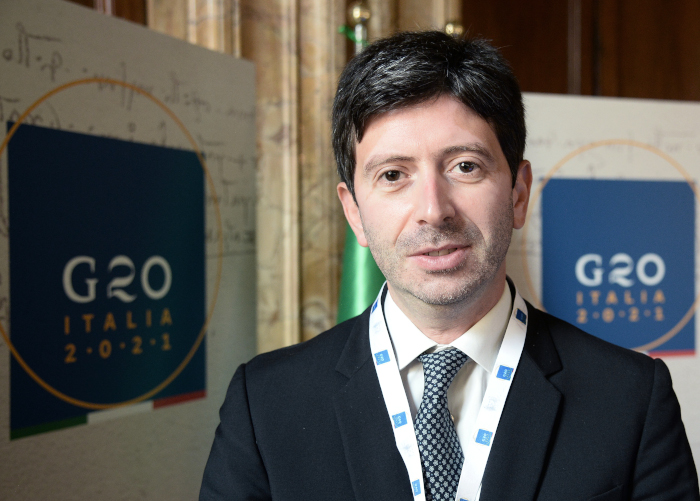 G20, side event sulla Salute Mentale, il Ministro della Salute Roberto Speranza.
