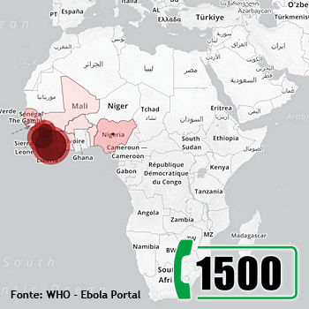 Numero di pubblica utilità 1500 per rispondere ai quesiti dei cittadini sull'epidemia da virus Ebola