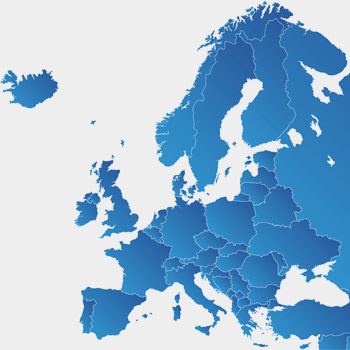 immagine di una cartina dell'Europa
