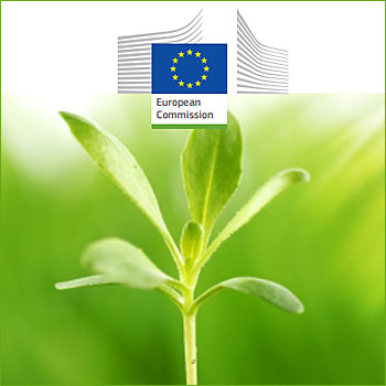 immagine di una pianta con il logo della Commissione Europea