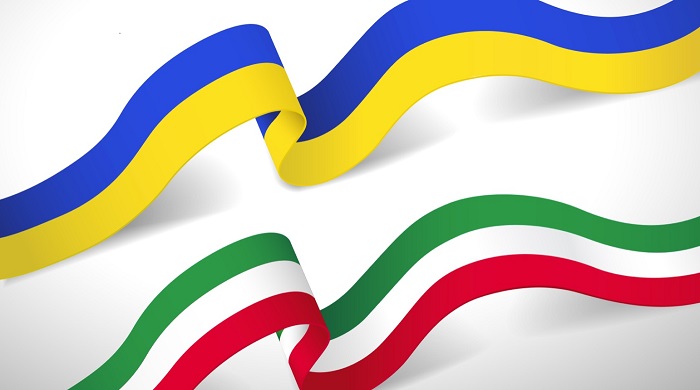 bandiere Italia e Ucraina