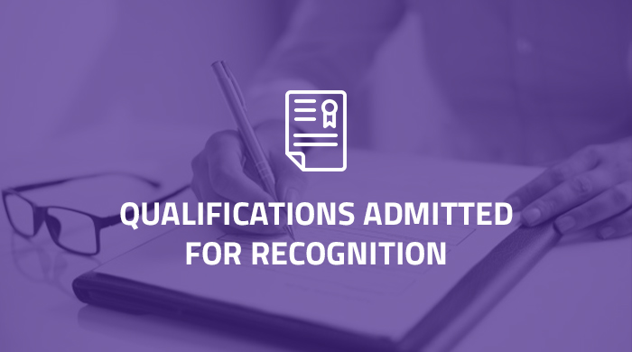 Image qualification admitted for recognition