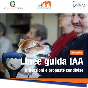 immagine del programma dell'evento raffigurante una persona anziana che sorride al suo cane
