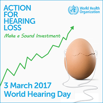 Immagine tratta dai materiali della campagna dell'OMS per la Giornata Mondiale dell'udito