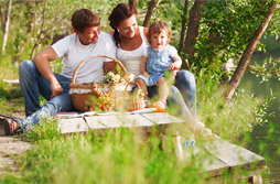 Immagine raffigurante una famiglia che fa picnic