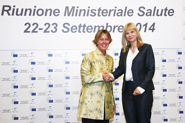 Il Ministro della Salute Beatrice Lorenzin con Zuzana Zvolenska, Ministro della salute - Slovacchia
