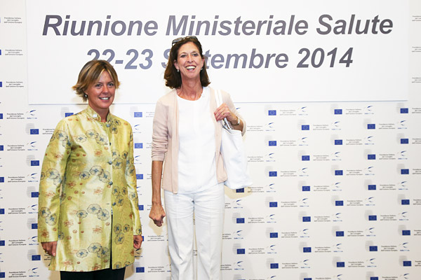 Il Ministro della Salute Beatrice Lorenzin con Lydia Mutsch, Ministro della Salute - Lussemburgo