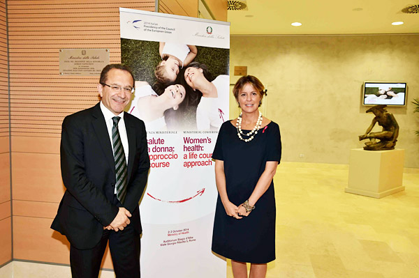 Minister Beatrice Lorenzin and Director General Giuseppe Ruocco, Ministry of Health, Italy 