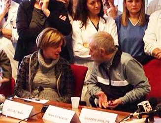 Il Ministro con Fabrizio Pulvirenti durante la conferenza stampa