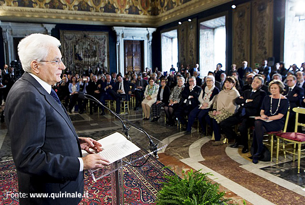 Il Presidente Sergio Mattarella nel corso della celebrazione della X Giornata delle malattie rare
