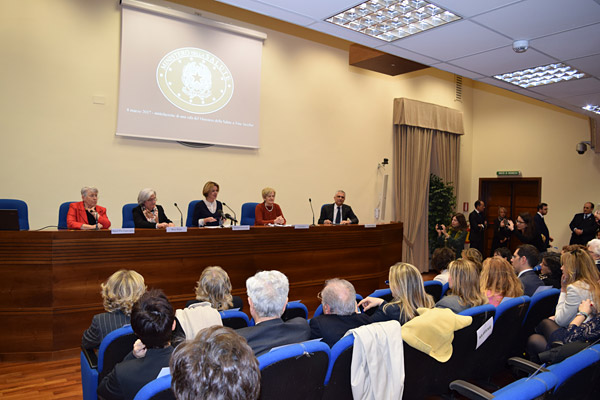 8 marzo 2017, Ministra Lorenzin dedica una sala del Ministero della Salute a Tina Anselmi