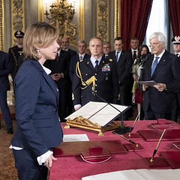 Il Ministro della Salute, Giulia Grillo, in occasione del giuramento