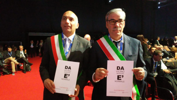 Gabriele Toti sindaco di Castelfranco di Sotto (PI) e  Vittorio Gabbanini sindaco di San Miniato (PI)