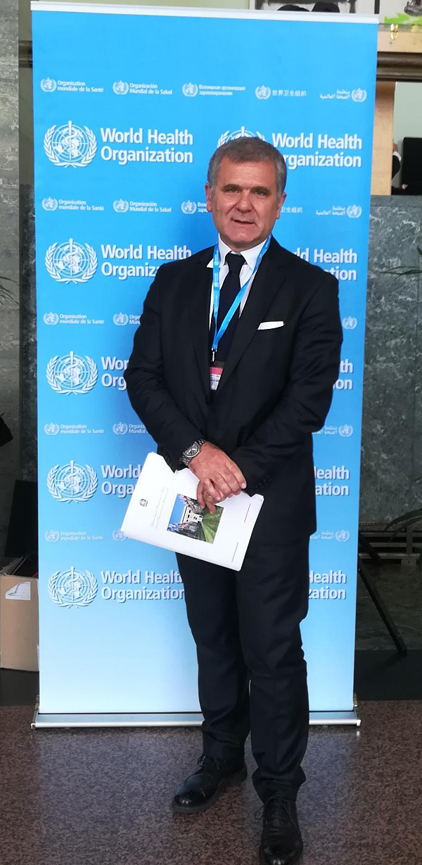 Il sottosegretario alla Salute Armando Bartolazzi alla 72ma Assemblea mondiale della sanità