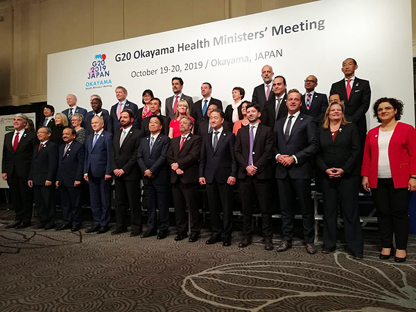 Foto di gruppo del G20 - ministri della sanità