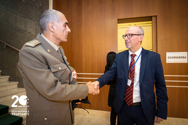 Maggior Generale Nicola Sebastiani (Ispettore Generale IGESAN- Ministero della Difesa) con Massimo Cardillo, direttore CNT