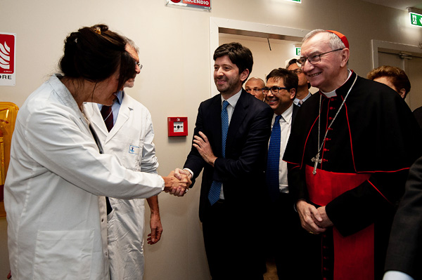 Il Ministro Roberto Speranza e il Cardinale segretario di Stato Vaticano Pietro Parolin 