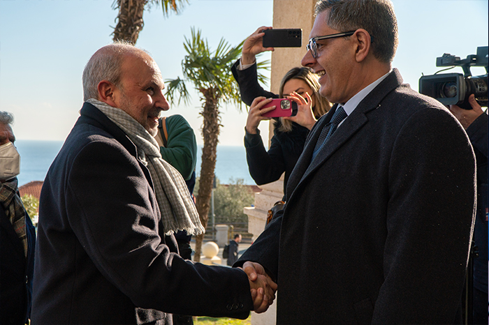 Sanremo - Ministro Schillaci con presidente della Regione Liguria Toti