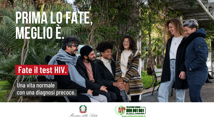 “Prima lo fate, meglio è". Card social della Campagna di comunicazione per la lotta contro l'Aids