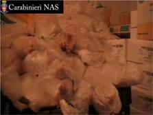 Carne congelata sequestrata dai Carabinieri del NAS di Milano