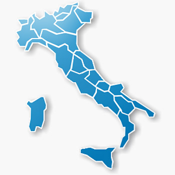 cartina Italia azzurra