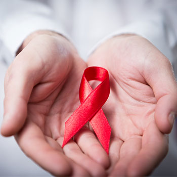 immagine della coccarda utilizzata a favore della lotta contro l'Aids