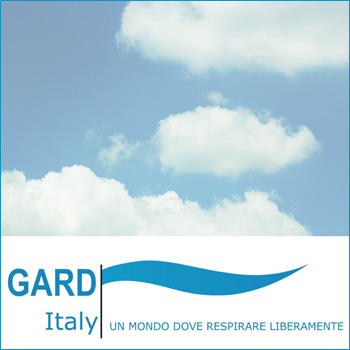 Immagine del logo GARD con un cielo sullo sfondo 