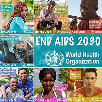 composizione tratta dalle immagini presenti nel sito World Health Organization - END AID 2030