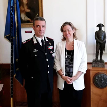 Ministra Grillo con Comandante della Legione Carabinieri Campania