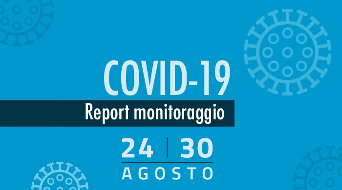 Monitoraggio settimanale Covid-19, report 24-30 agosto