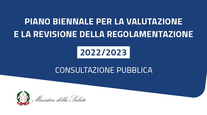Piano biennale per la valutazione e la revisione della regolamentazione 2022/2023, consultazione pubblica