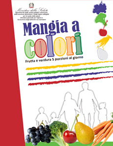 Copertina dell'opuscolo Mangia a colori