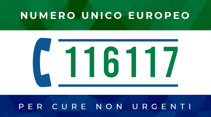 Immagine numero unico per cure non urgenti 116117
