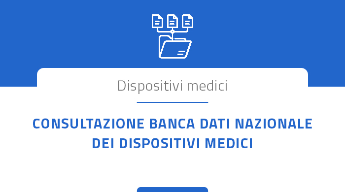 Consultazione Banca dati nazionale dei dispositivi medici