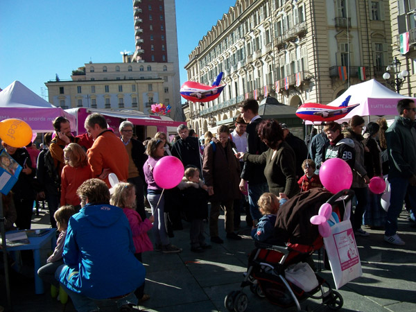 Il villaggio allestito dal Ministero della Salute in Piazza Castello a Torino (31 ottobre -1 novembre)