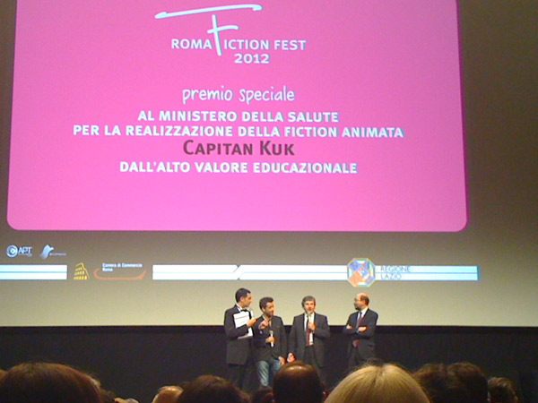 Foto premiazione di Capitan KUK al RomaFictionFest 2012