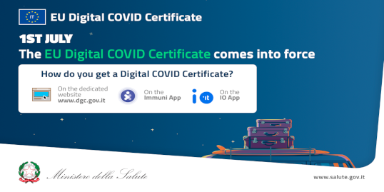 Covid-19 - 1ST JULY - EU Digital COVID Certificate comes into force